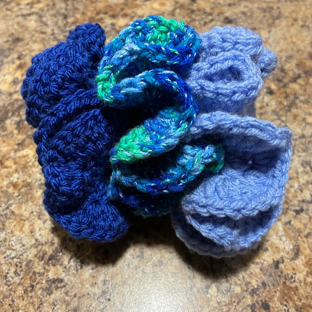 3 Pack Hand-Crochet Scrunchies